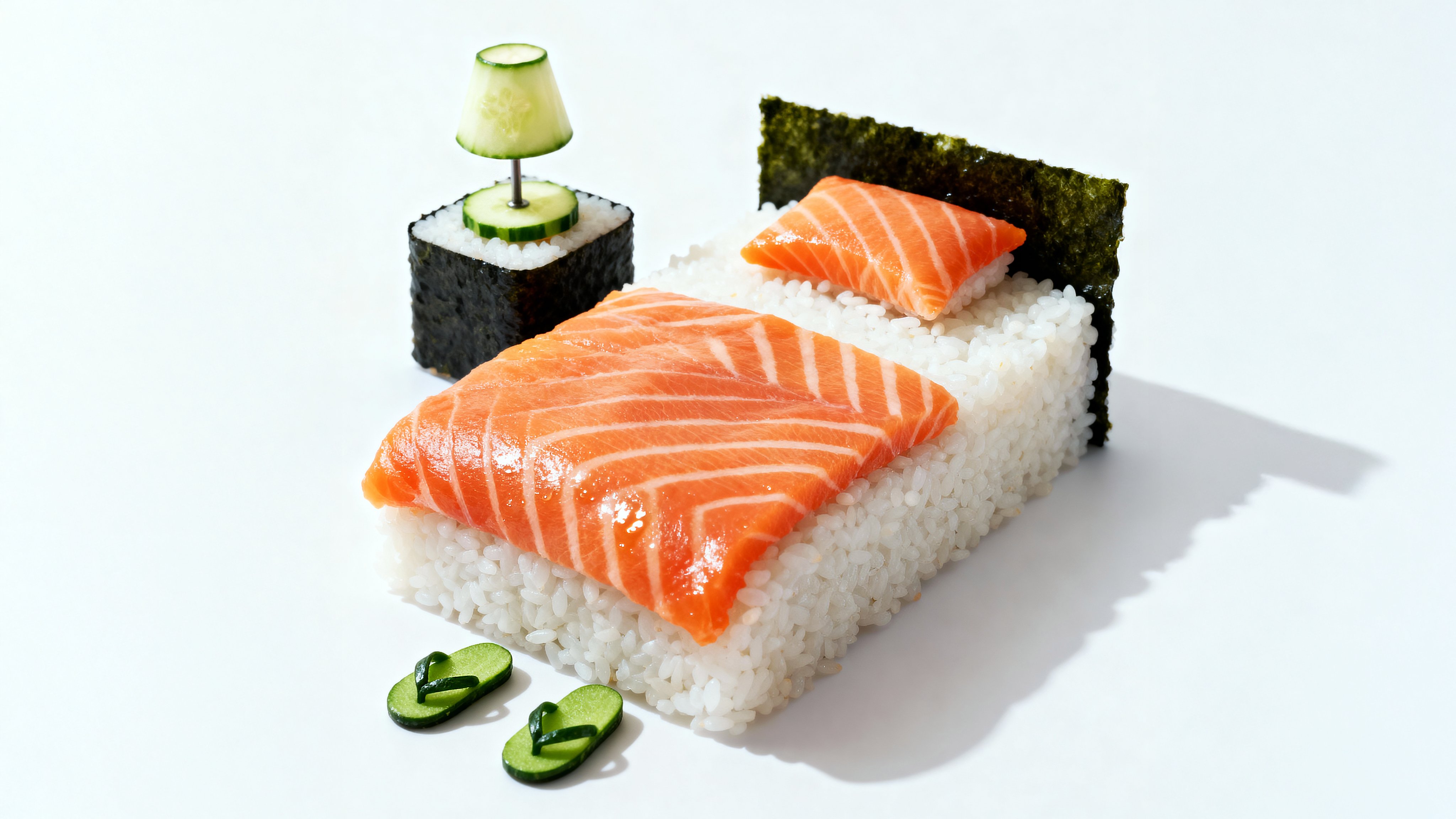 Photorealistic conceptual food art portrait