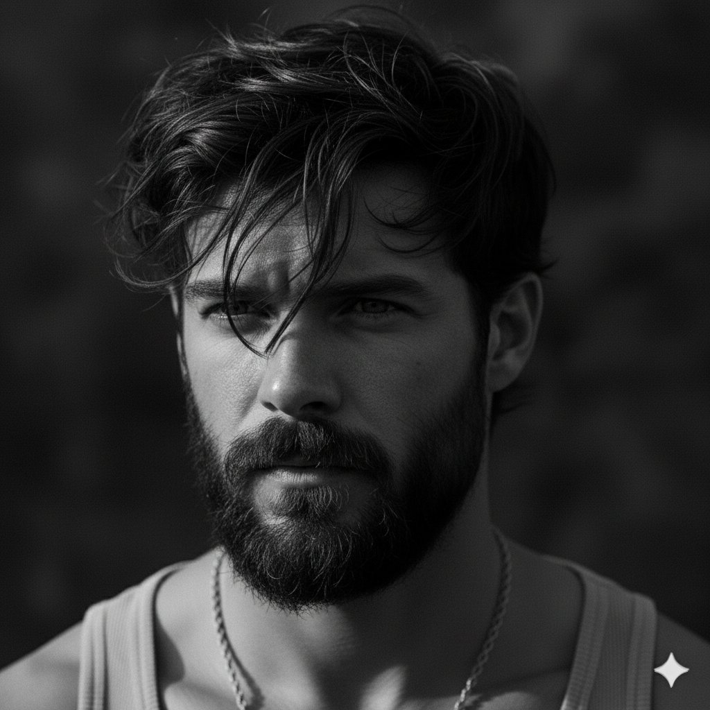 black and white portrait