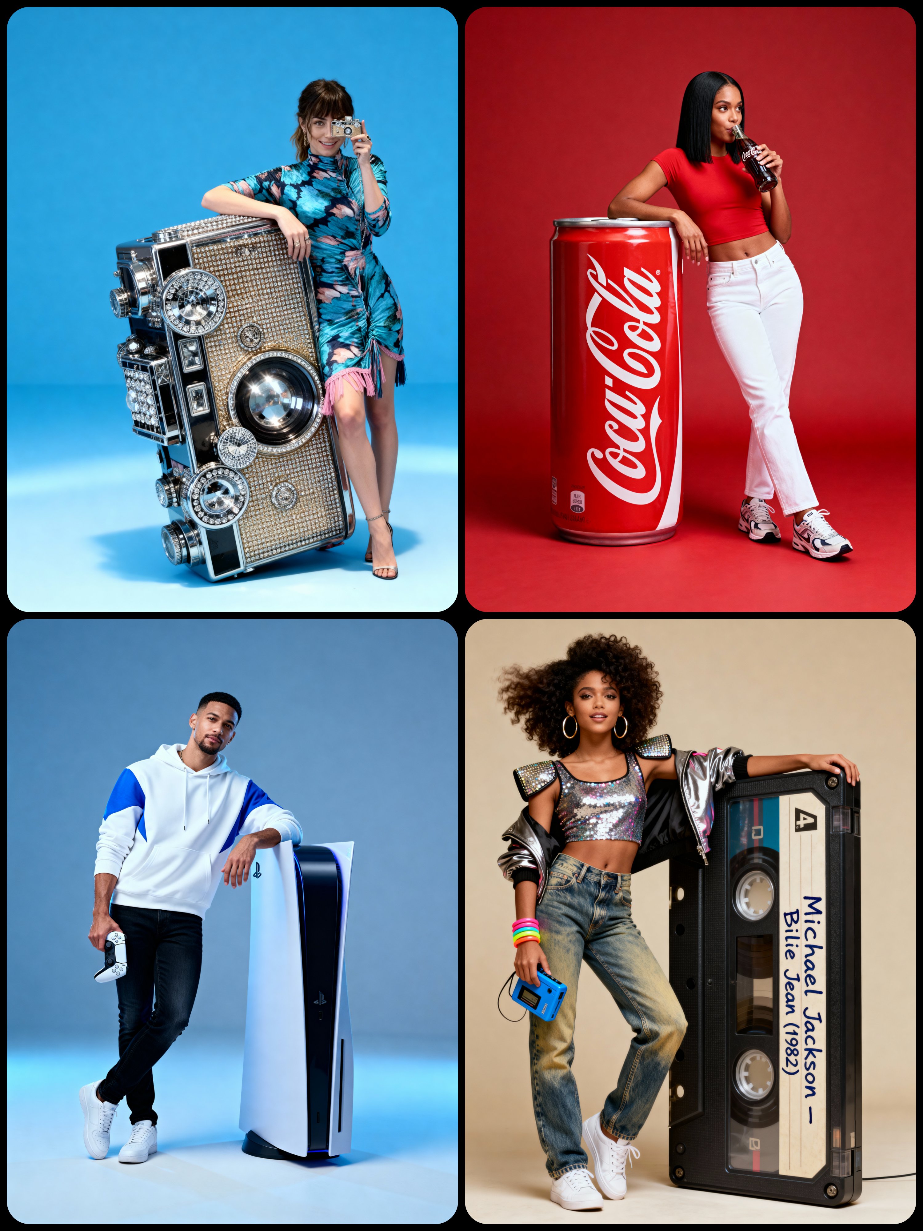 Studio shots with oversized props