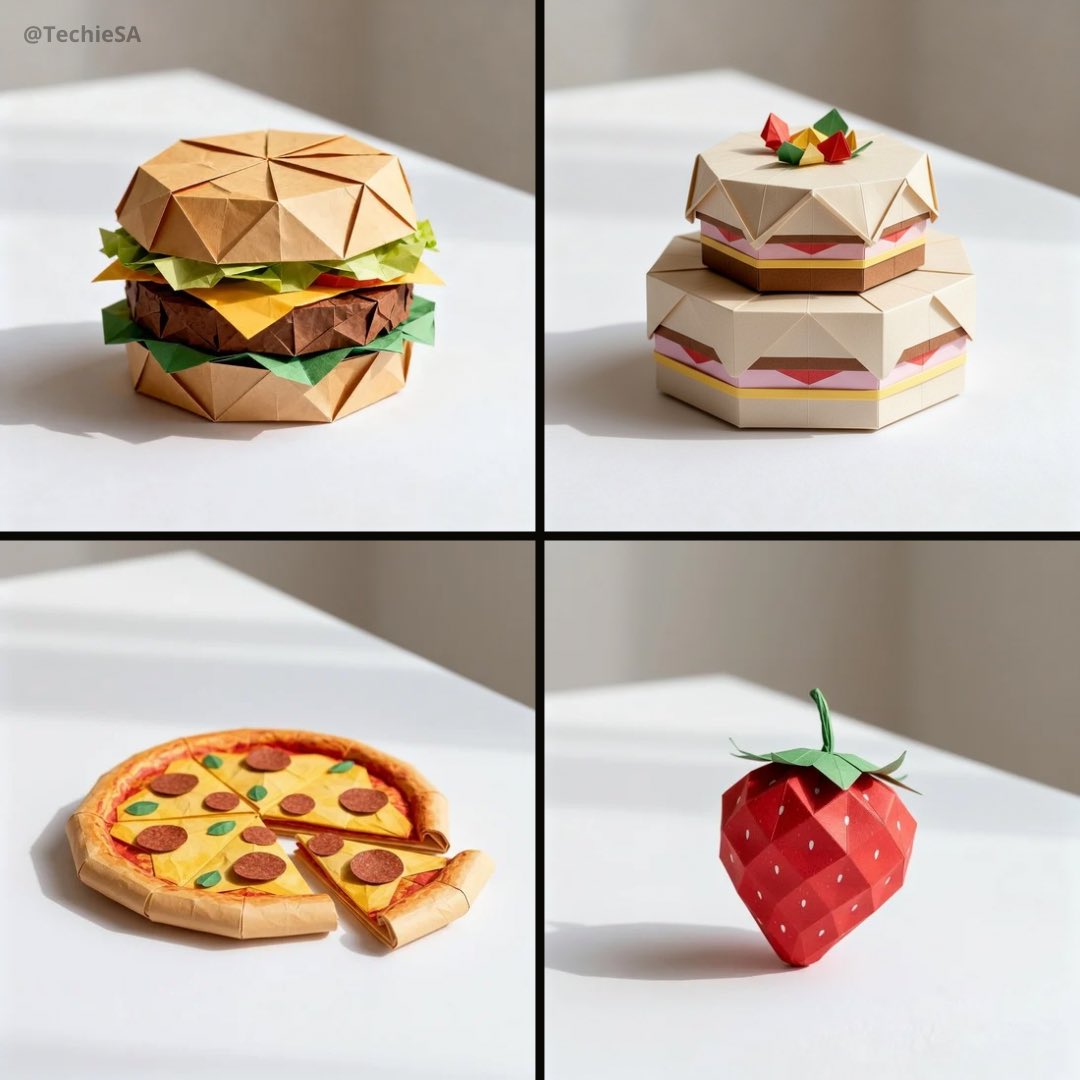 Origami Foods by Nano Banana