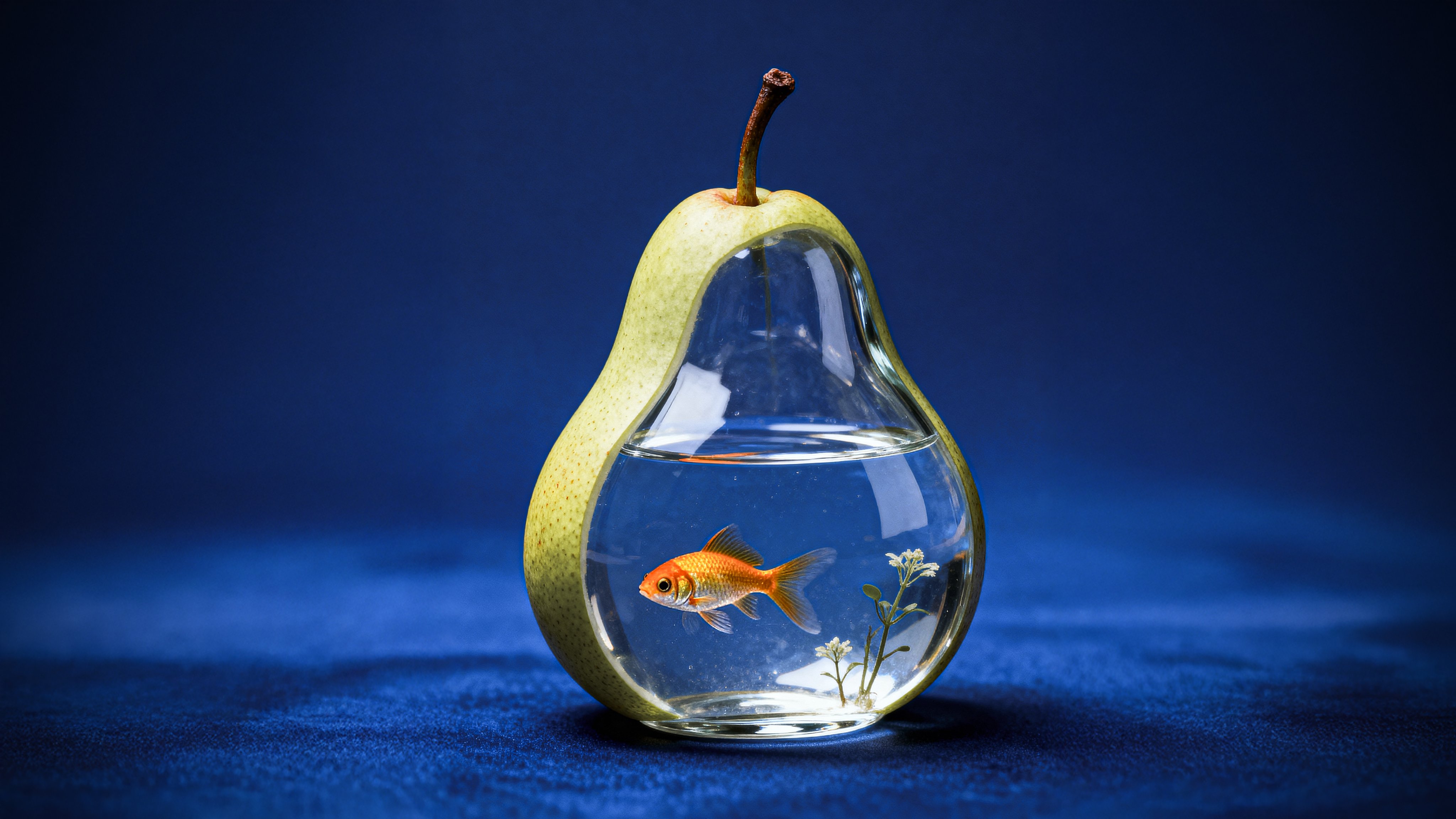 realistic goldfish swimming