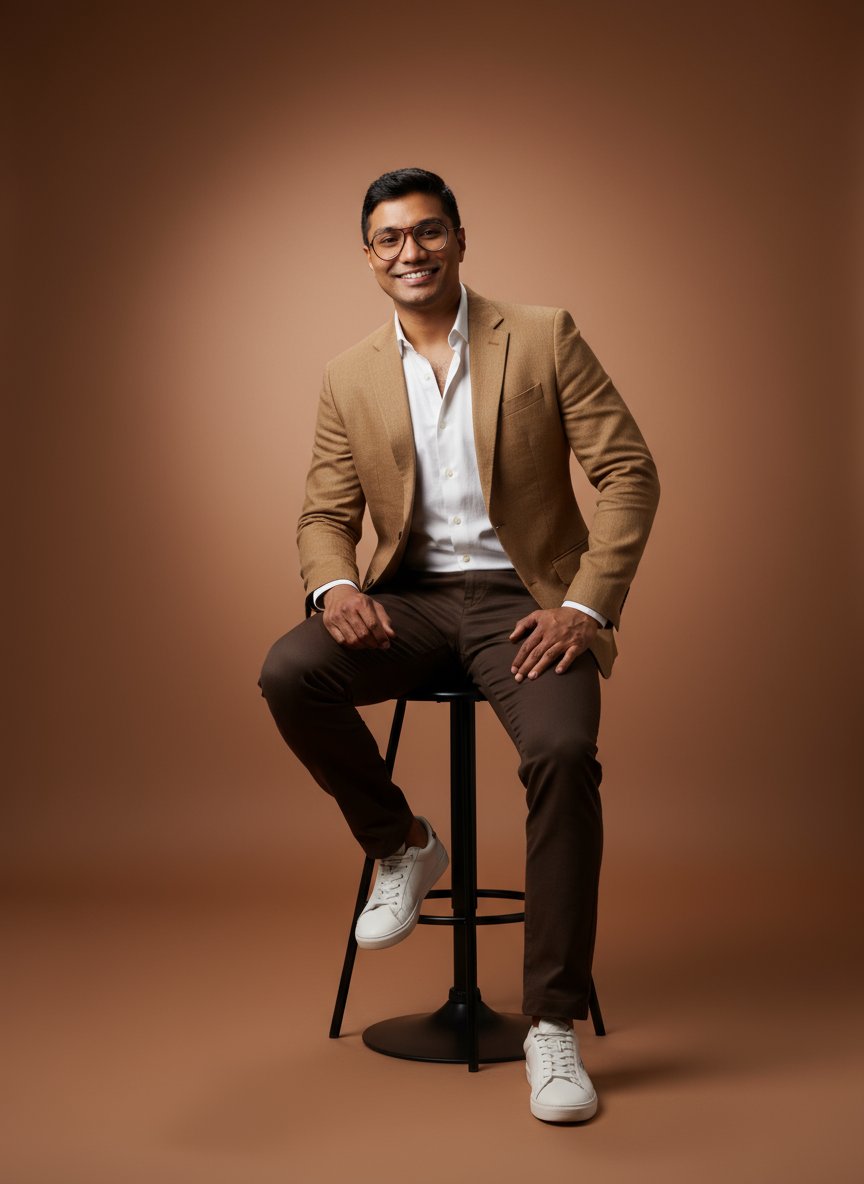 portrait of the same athletic man